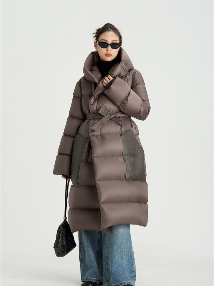 Coats & Jackets | Faux Fur Lined Belted Longline Puffer Coat – Womens Clothing Coats & Jackets